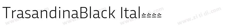 TrasandinaBlack Ital字体转换